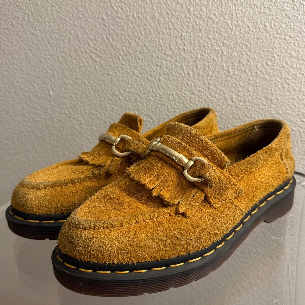 Dr Martens Yellow Suede Loafers